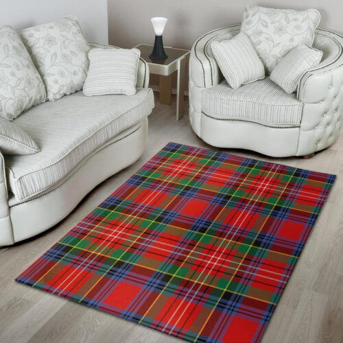 Caledonia Red Plaid Tartan Sillvela Area Rug
