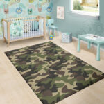Camo Camouflage Print Sillvela Area Rug