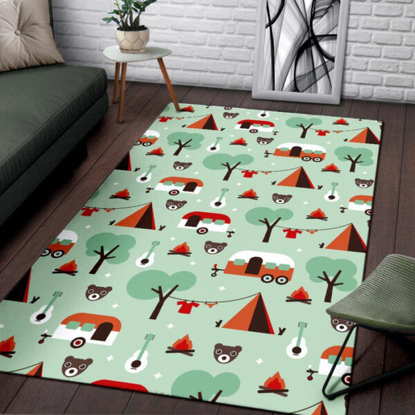 Camper Pattern Print Sillvela Area Rug