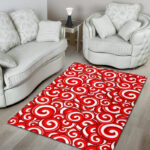 Candy Cane Pattern Print Sillvela Area Rug