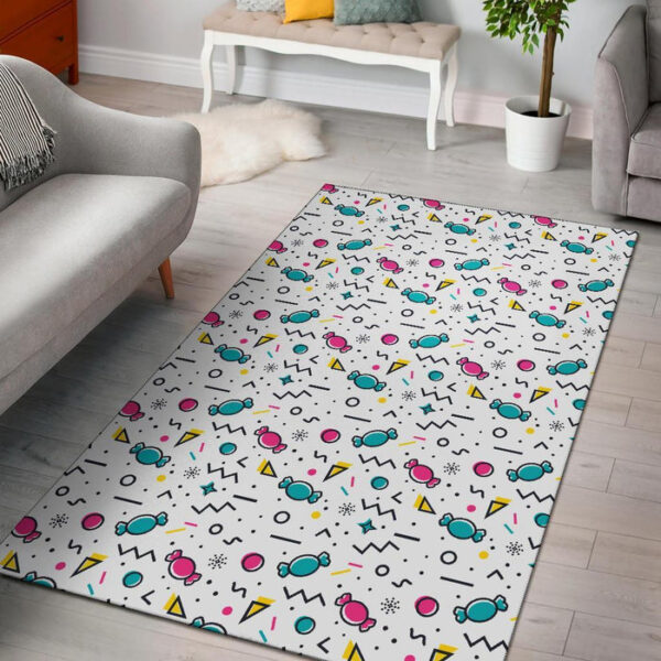 Candy Print Pattern Sillvela Area Rug