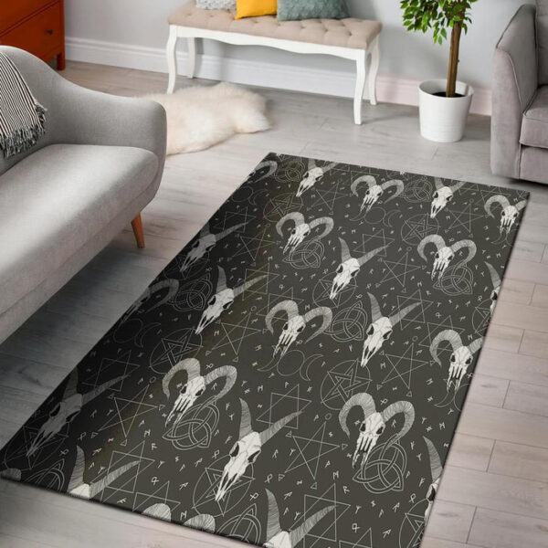 Capricorn Astrology Gothic Witch Sillvela Area Rug