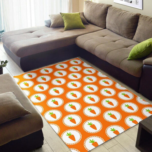 Carrot Pattern Print Sillvela Area Rug
