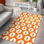 Carrot Pattern Print Sillvela Area Rug