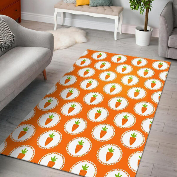 Carrot Pattern Print Sillvela Area Rug