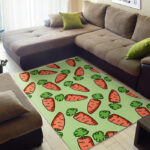 Carrot Print Pattern Sillvela Area Rug
