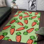 Carrot Print Pattern Sillvela Area Rug
