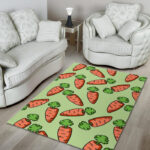 Carrot Print Pattern Sillvela Area Rug