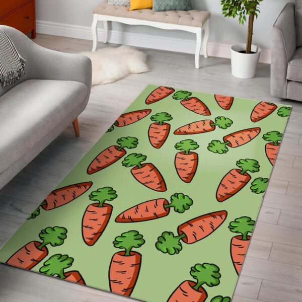 Carrot Print Pattern Sillvela Area Rug