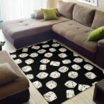 Casino Dice Pattern Print Sillvela Area Rug