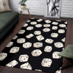 Casino Dice Pattern Print Sillvela Area Rug