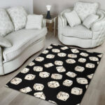 Casino Dice Pattern Print Sillvela Area Rug