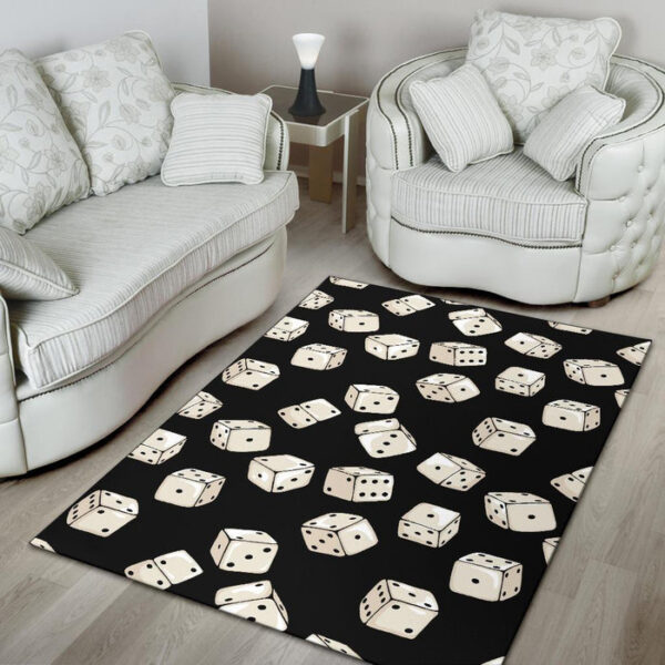 Casino Dice Pattern Print Sillvela Area Rug