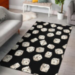 Casino Dice Pattern Print Sillvela Area Rug