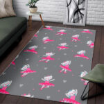 Cat Ballet Pattern Print Sillvela Area Rug