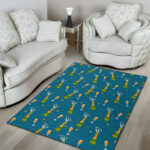 Celebrate Champagne Print Pattern Sillvela Area Rug