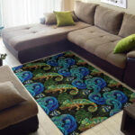 Chameleon Pattern Print Sillvela Area Rug