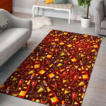 Champagne Pattern Print Sillvela Area Rug