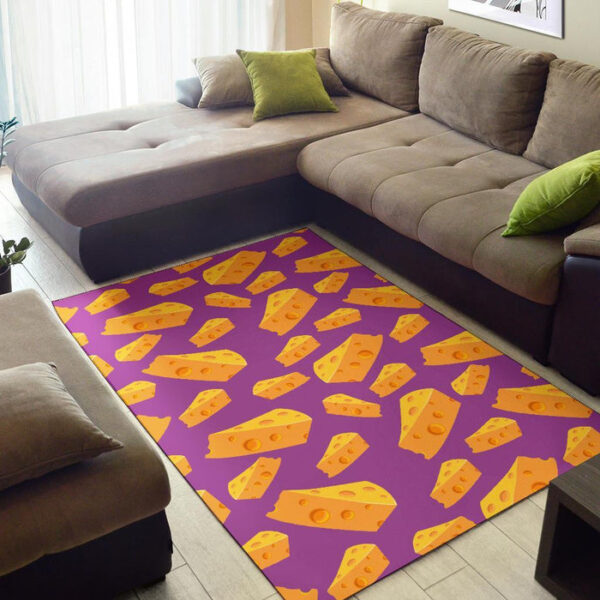 Cheese Pattern Print Sillvela Area Rug