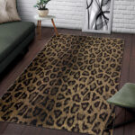 Cheetah Leopard Pattern Print Sillvela Area Rug