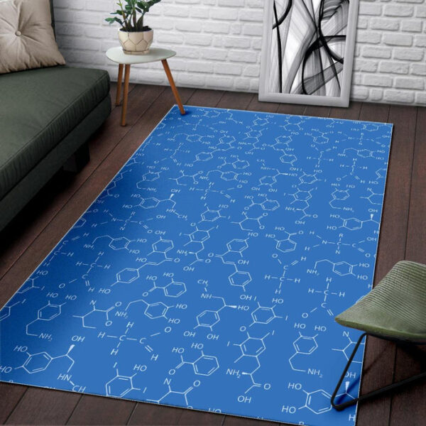 Chemistry Science Print Pattern Sillvela Area Rug
