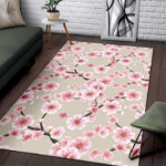 Cherry Blossom Sakura Sillvela Area Rug