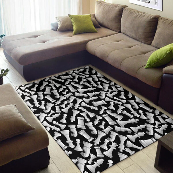 Chess Pattern Print Sillvela Area Rug