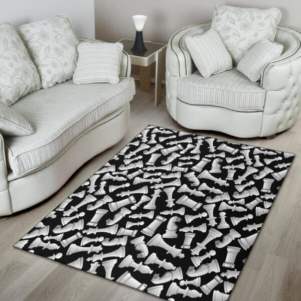 Chess Pattern Print Sillvela Area Rug