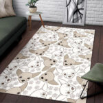 Chihuahua Pattern Print Sillvela Area Rug