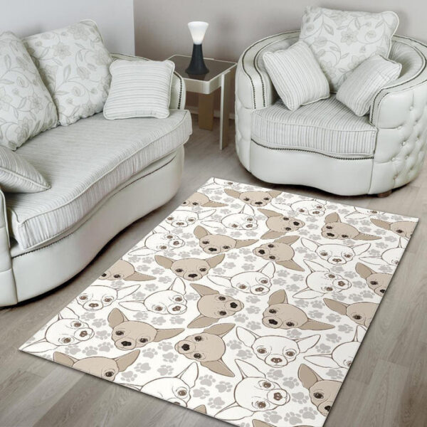 Chihuahua Pattern Print Sillvela Area Rug