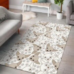 Chihuahua Pattern Print Sillvela Area Rug
