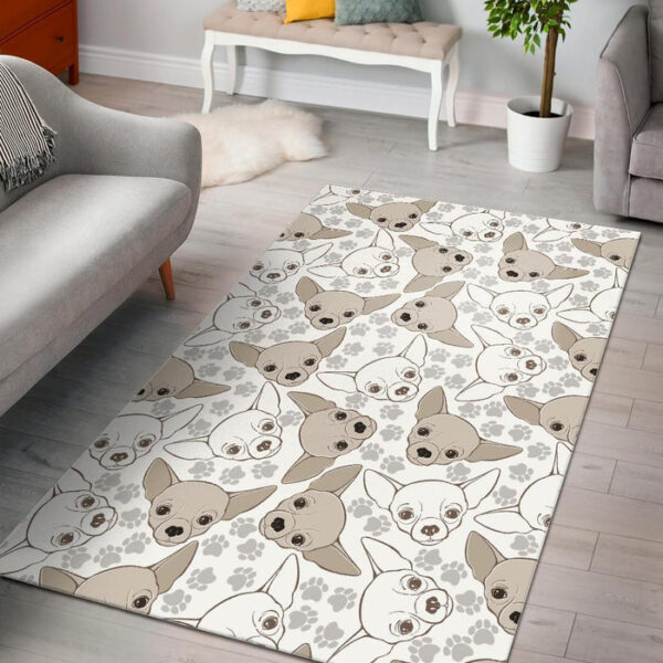 Chihuahua Pattern Print Sillvela Area Rug