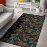 Chinese Dragon Character Print Sillvela Area Rug