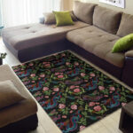Chinese Rose Dragon Pattern Print Sillvela Area Rug