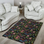 Chinese Rose Dragon Pattern Print Sillvela Area Rug