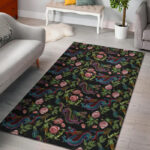 Chinese Rose Dragon Pattern Print Sillvela Area Rug