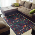 Circus Print Pattern Sillvela Area Rug