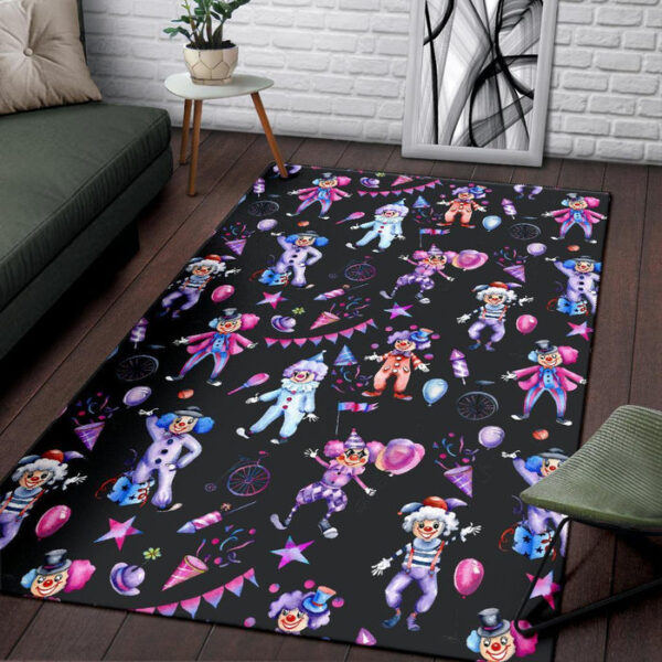 Clown Pattern Print Sillvela Area Rug