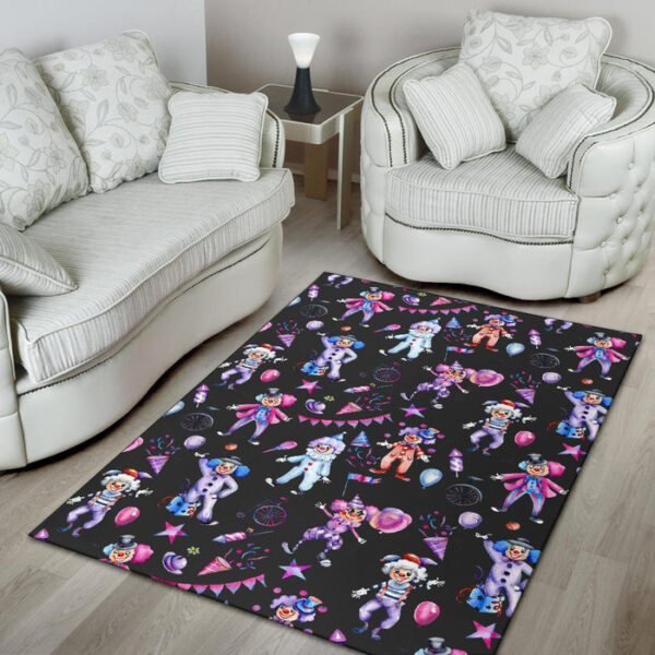 Clown Pattern Print Sillvela Area Rug