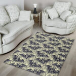 Cobweb Halloween Bat Pattern Print Sillvela Area Rug