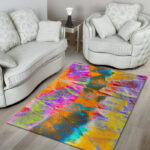 Colorful Abstract Tie Dye Sillvela Area Rug