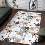 Colorful Koala Pattern Print Sillvela Area Rug