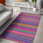 Colorful Neon Tribal Navajo Aztec Print Sillvela Area Rug