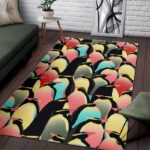 Colorful Penguin Pattern Print Sillvela Area Rug