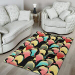Colorful Penguin Pattern Print Sillvela Area Rug