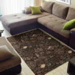 Compass Map Pattern Print Sillvela Area Rug