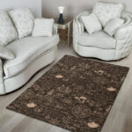 Compass Map Pattern Print Sillvela Area Rug