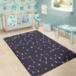 Constellation Galaxy Space Sillvela Area Rug