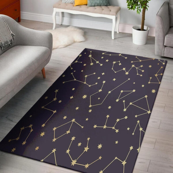 Constellation Galaxy Space Sillvela Area Rug
