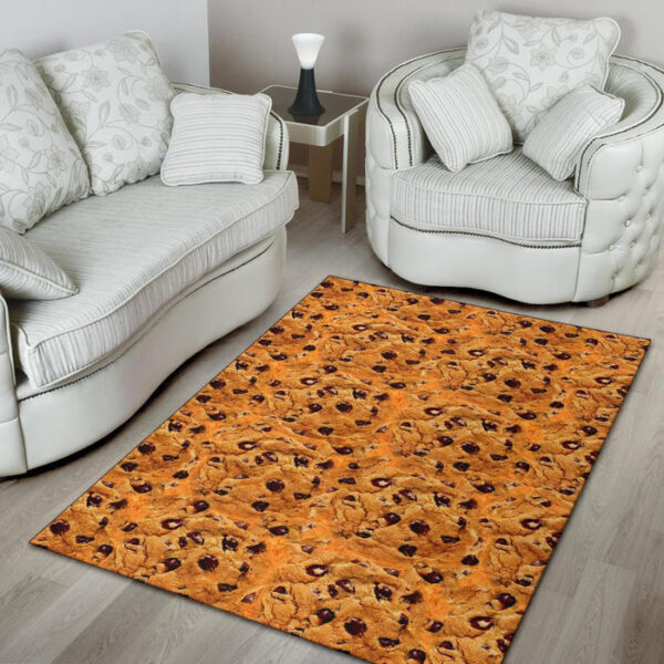 Cookie Biscuit Pattern Print Sillvela Area Rug